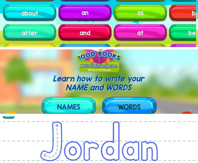 1000 Books Before Kindergarten Names & Words FREE App